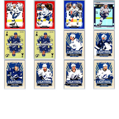 TEAM LOT - TAMPA BAY LIGHTNING HOCKEY 12 Cards NHL 2025-26 O-Pee-Chee Red Retro