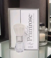 Lady Primrose Tryst Deluxe Body Brush with Dusting Silk Powder - Luxury Bath Set