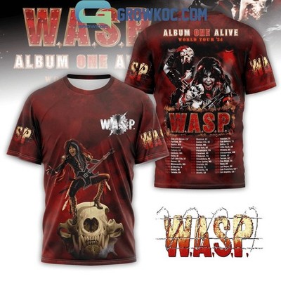 WASP Album One Alive World Tour 2024 3d Shirt Unisex COncert S-5XL K105