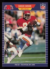 Carlos Carson 1989 Pro Set Series 1 #168 Kansas City Chiefs