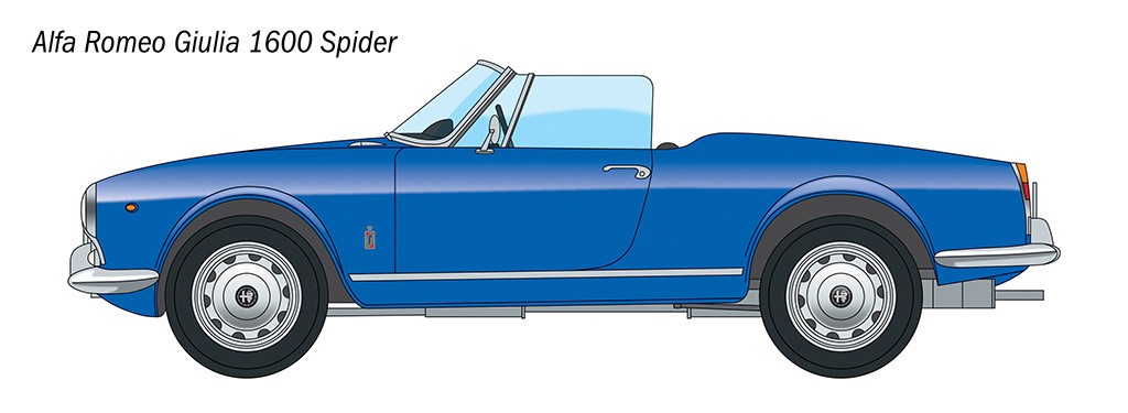Italeri 1:24 Alfa Romeo Giulia 1600 Spider Plastic Model Kit