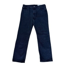 Gap Women’s Jeans W34 L30 Black 90s Straight High Rise Zip Fly Cotton Blend 