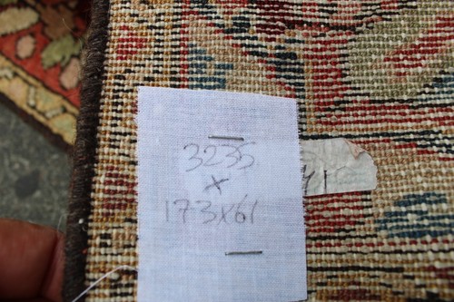 Vintage Worn Mano Fatto Tradizionale Orientale Lana Rosso Corto Corridore - Picture 13 of 13