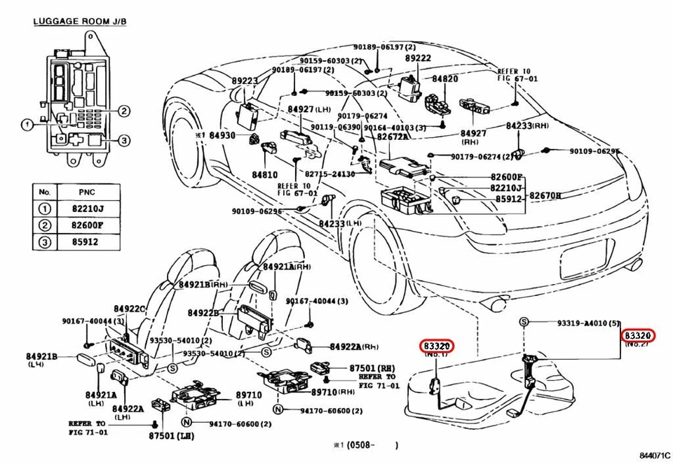 Conjunto de transmisor de medidor de combustible Toyota OEM 83320-30500 para Lexus 1998-2005 Foto 3 de 4