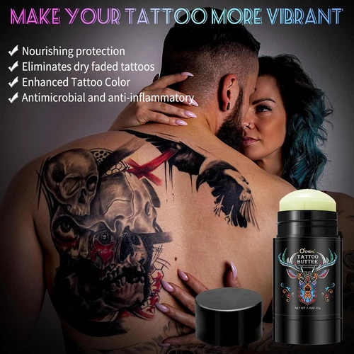 40Gx2 Natural Organic Tattoo Aftercare Butter Balm Moisturizer Color Enhance image 2