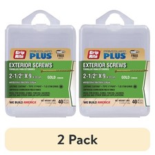  2 pack Grip-Rite PrimeGuard Plus 9 x 2-1/2 in. Gold Wood to Wood Deck Screw
