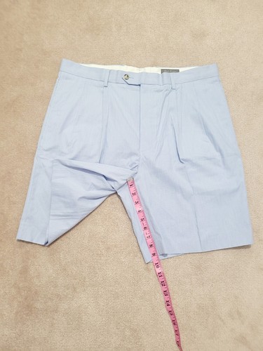 Daniel Cremieux Mens Pleated Casual Shorts 100% Cotton Blue Size 38 Golf Walking - Picture 6 of 8