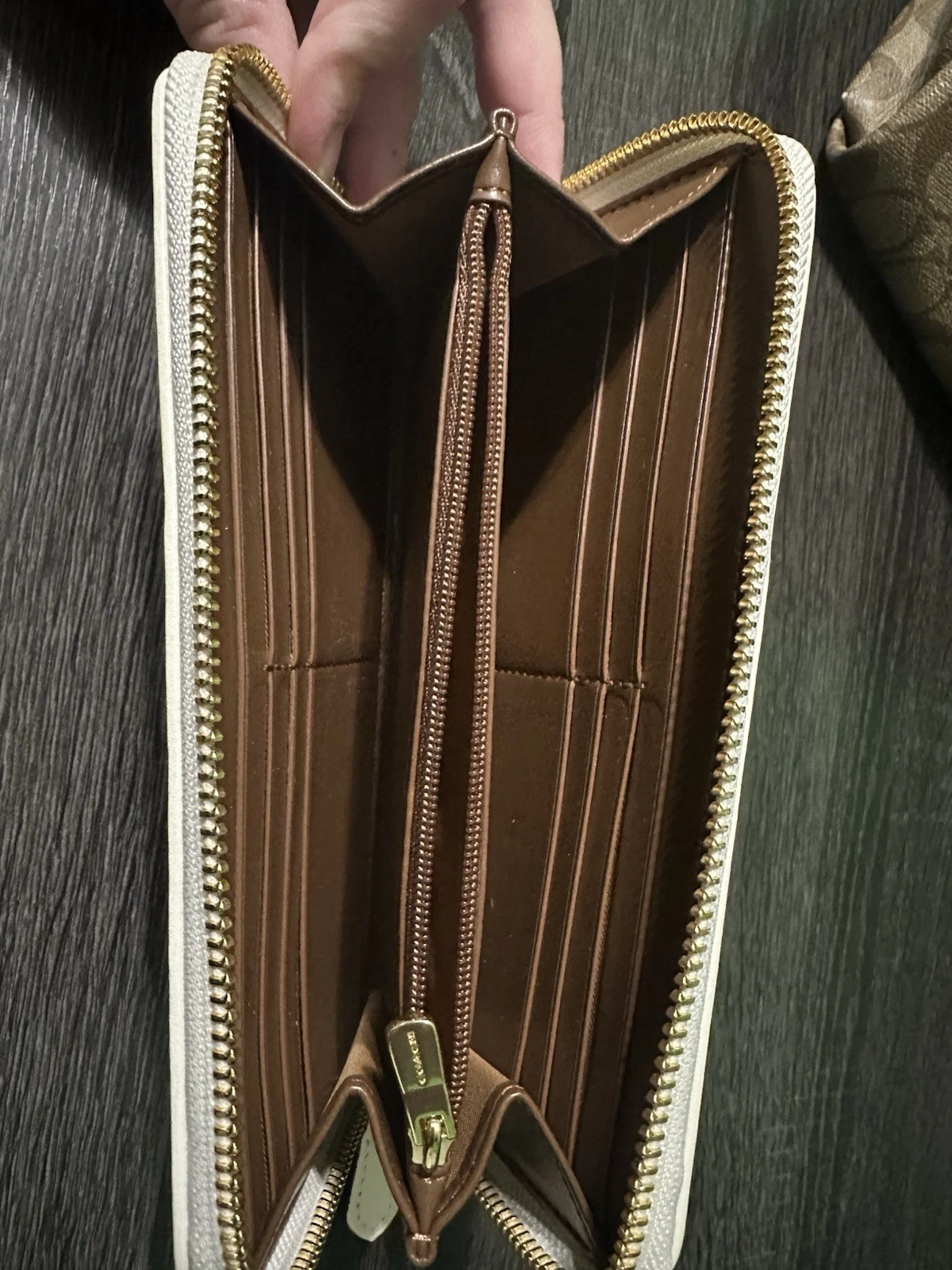 Autentica borsa e portafoglio COACH SET marrone