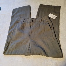 A New Day Pleated Green Wide-Leg Pants Womens Size 6
