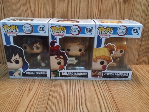 Funko Pop! Demon Slayer: Tanjiro #1530 / Zenitsu #1531 / Inosuke #1532 (Kimono) - Picture 1 of 6