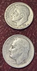 Two Early Roosevelt Dimes 1951-P & 1951-S 90% Silver US - FREE SHIP!
