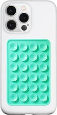 Silicone Suction Phone Case Mount, Silicon Adhesive Phone Accessory Lake Green 