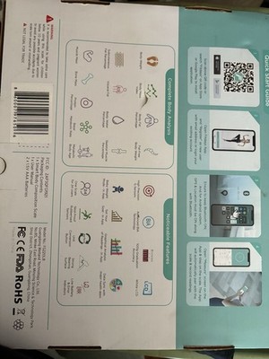 Bveiugn Bluetooth Body Composition Scale FG220LB, Digital Display, Black
