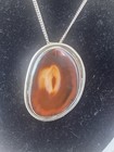 VTG Sterling Silver HUGE MEXICO AGATE VJL Statement Pendant 20.5" Necklace 84g — photo 10