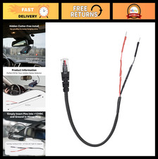 Hardwire Power Cord for Radar Detector, 12V RJ11 Mirror Tap with Fuses, 14''