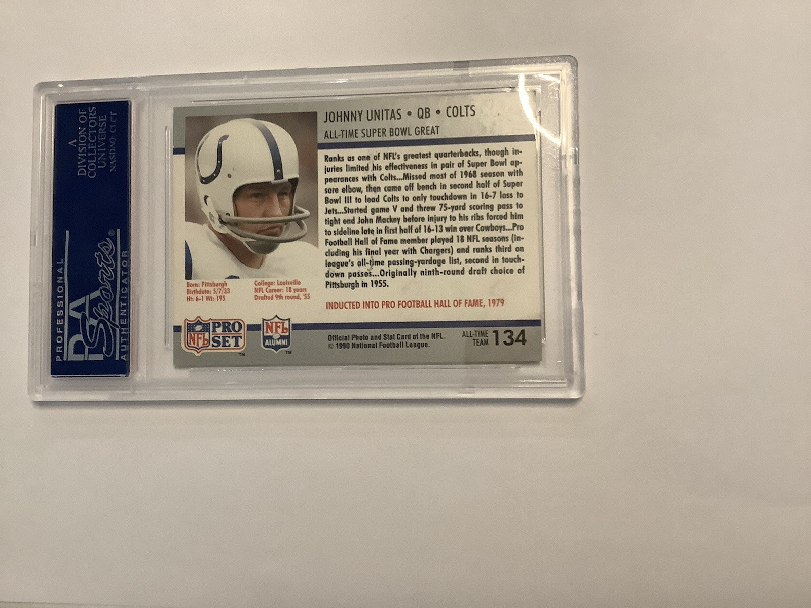Johnny Unitas Signed Card PSA/DNA  Certified Autograph On Card Autograph Colts view 6