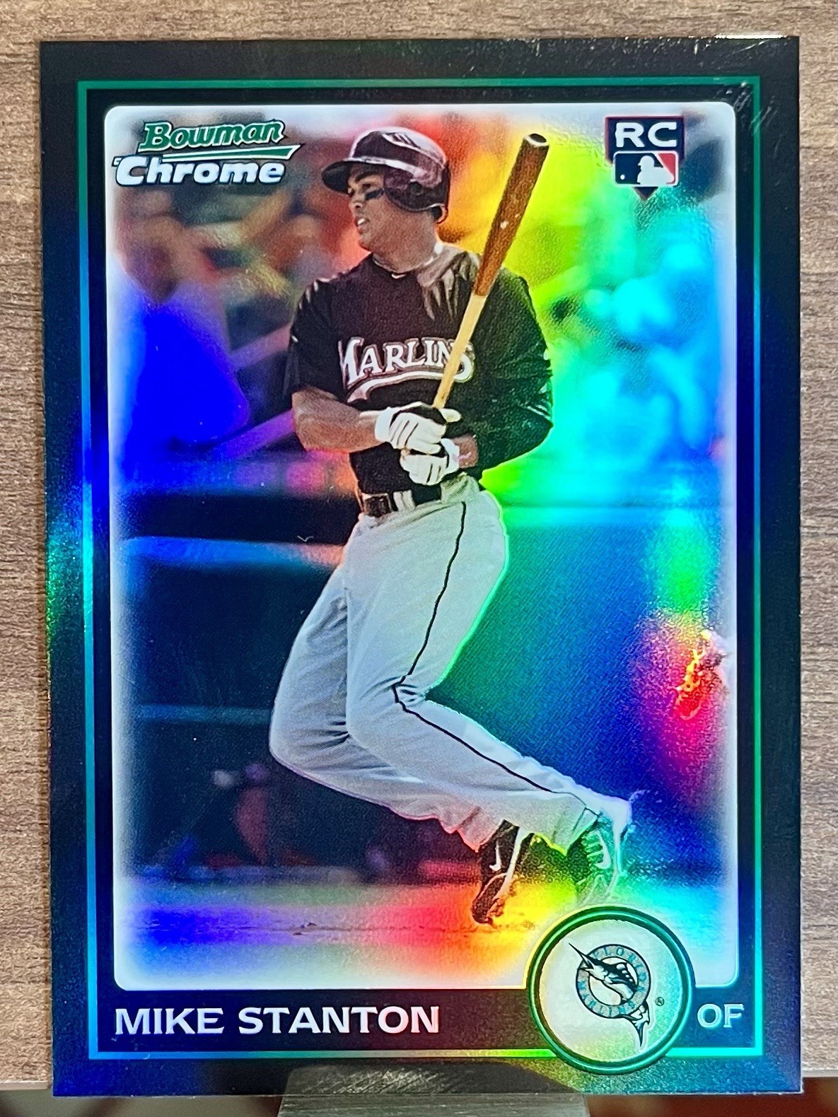 2010 Bowman Chrome Refractor Giancarlo Stanton (Mike on Card) #198 Rookie RC