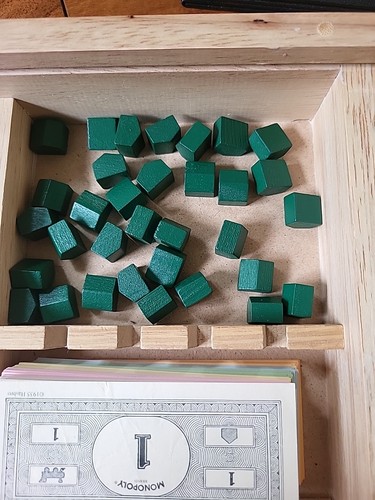 Vintage 2001 Parker Brothers Monopoly Train Wooden Box Edition HASBRO Completed - Picture 8 of 18