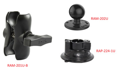 RAM MOUNTS Verbindungsarm / Kugel mit Basisplatte / Saugfuss
