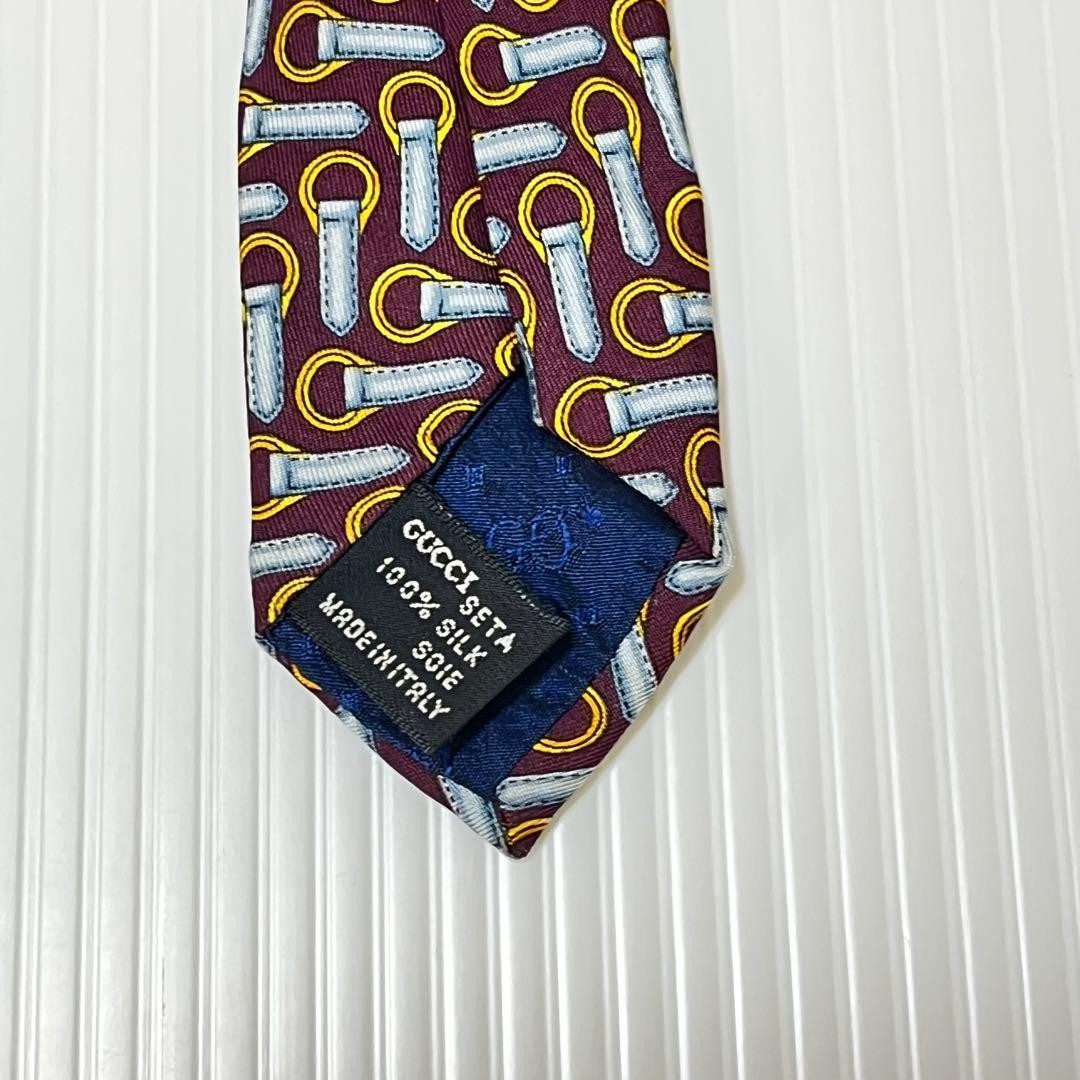 Gucci Necktie Tie 100% Silk Multicolor All-over Pattern 3.7 inches From Japan thumbnail 17