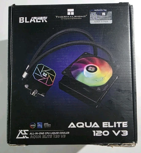 Thermalright Aqua Elite 120 V3 Liquid CPU Cooler,PWM ARGB Fan with S-FDB Bearing