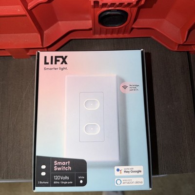 LIFX 2-Button Smart Switch in-Wall Wi-Fi Smart Switch White