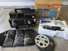 Elmo K-100SM 8mm/Super 8 Projector   Complete in Box w/ Manual  Extra Bulb