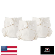 Esembly Cloth Diaper Inner Organic Cotton Fitted Diaper 3 Pack Size 1