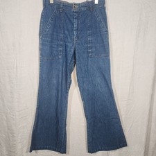 MILITARIES EQUIPMENTS Vintage Flare bellbottom Jeans High Waisted 70s 30x25