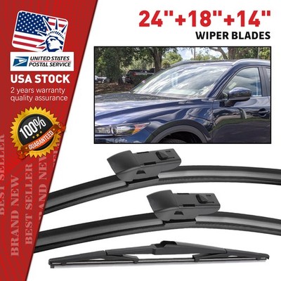24''&18''&14'' OEM quality front and rear windshield wiper blades mixed silicone