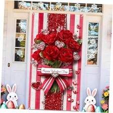 This Happy Valentines Day door banner measures 35.4x71 inch and features a