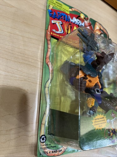 Earthworm Jim Henchrat and the Evil Cat + Cheese Squeeze Gun 1994 Playmates New - Picture 10 of 12