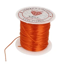Orange Elastic Stretch Beading String Thread Cord Wire 1mm for Jewelry Making