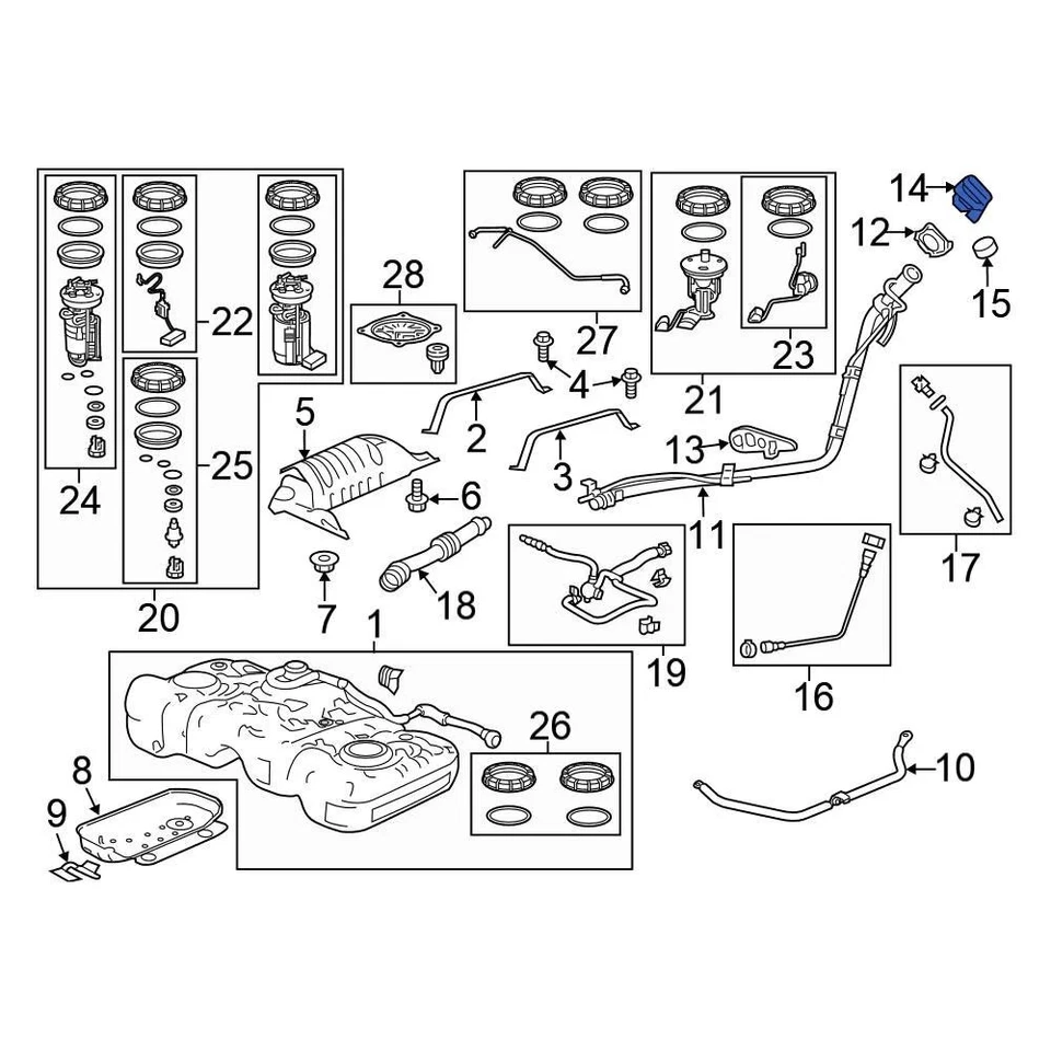 For Honda Civic 2006-2015 Honda 17670T3WA01 Fuel Tank Cap Foto 4 de 4