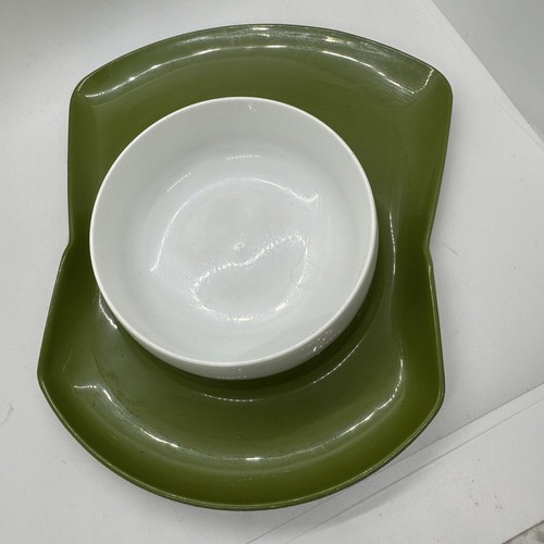 Vintage Daisy Avocado Thermo-Serve & Thermos Insulated Cups & Bowl 3 Piece Lot - Picture 3 of 10