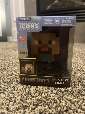 NEW Paladone Minecraft Night Light Icons Steve Black Base Bedroom Decor 