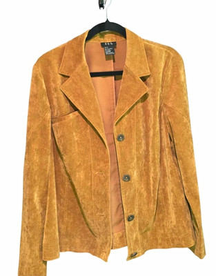 Vintage Style R.Q.T Women s Brown Button Front Collared Jacket L Short