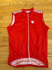 Descenti Men's Red Cycling Vest Size Large