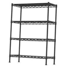 Adjustable Heavy Duty Storage Shelving Unit, Metal Organizer 4-Shelf No Wheels