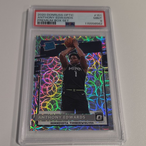Panini 2020-21 Donruss Optic Anthony Edwards Rated Rookie Prizm #151 /249 PSA 9