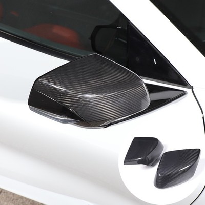 For Corvette C8 Stingray 20-25 Real Carbon Fiber Side Rearview Mirror Cover Caps