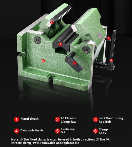 Heavy-duty V-type Flat Jaw Clamp 3/4/8 Inches Milling Machine with Chuck Fixture - Picture 9 of 15