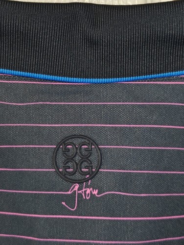 G/FORE SCRIPT STRIPE RIB COLLAR TECH PIQUÉ GOLF POLO SIZE XL - Bild 6 von 8