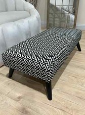 Premium Eden Embossed Pattern Footstool - Window Bay Seat Pouffe & Coffee Table
