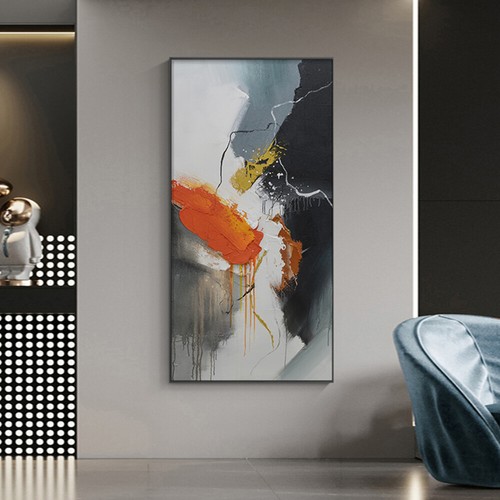 Modernes Handgemaltes 3D Ölgemälde Abstrakt Leinwand Kunst Licht Luxus Deko - Bild 4 von 6