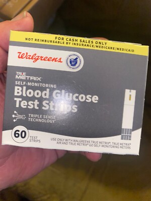 Walgreen's Metrix Blood Glucose Test Strips. QTY=60 Expiration 2/2026