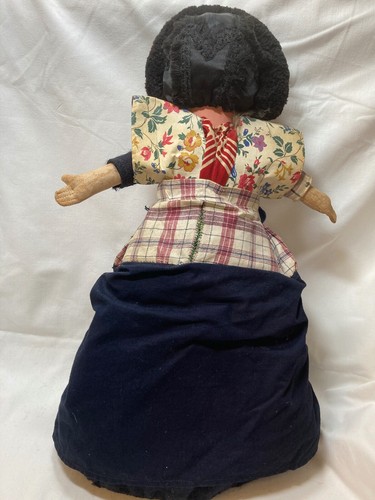 1920er Jahre Tuch & Papier-Paché? 19"" Puppe. Kleidung anstecken. Mohair? - Bild 4 von 12