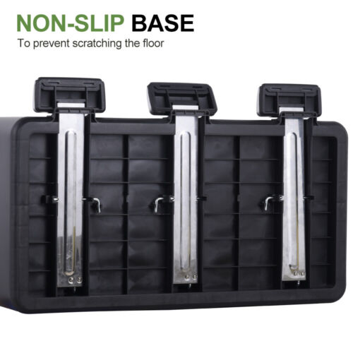 45L Compartment Recycling Bin 3 Compartment Steel Kitchen Waste Bin Pedal Bin - Picture 8 of 29