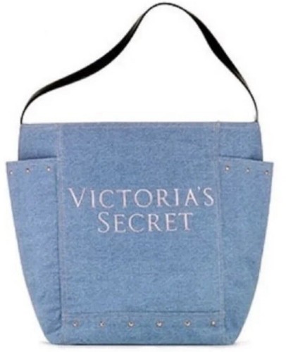 Victoria's Secret 2018 Denim Schultertasche Tragetasche NEU Neu mit Etikett - Bild 4 von 5