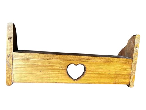 Wooden Wall Mount Shelf Heart Design Excellent Used Condition 18”L x8”T x4.75”D - Picture 4 of 8